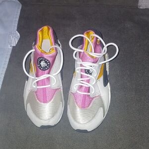 Nike Kids Sneakers in Pink, Yellow & Silver Accents